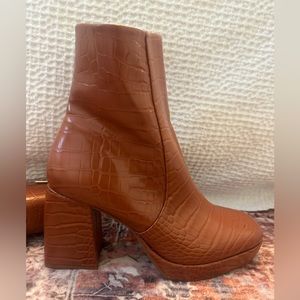 asos faux leather platform boots